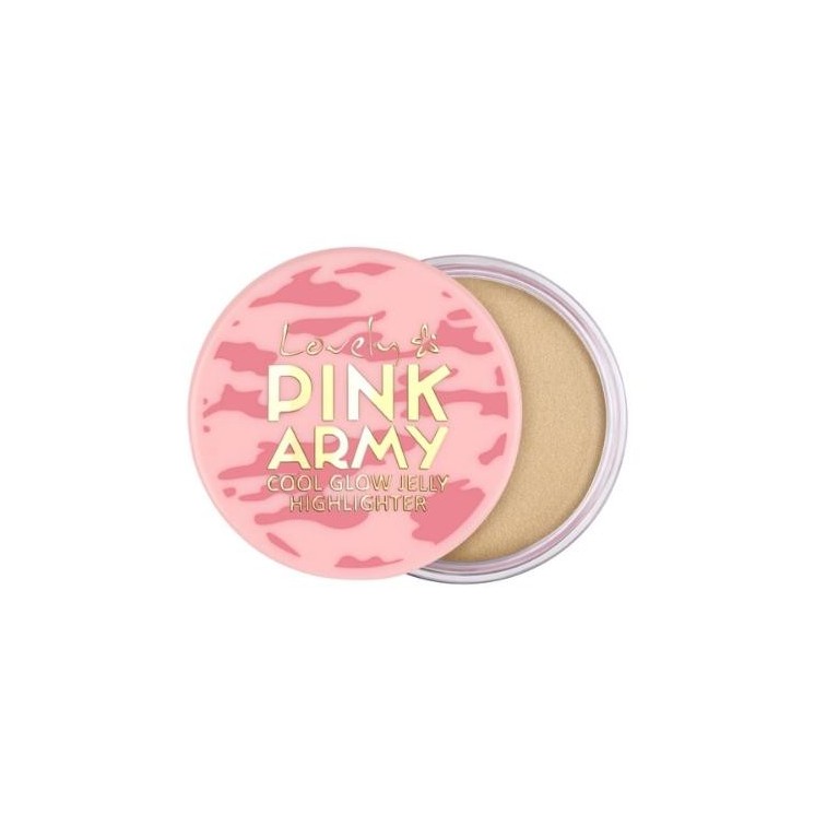 Lovely Pink Army Cool Glow Highlighter in jelly with a cooling effect