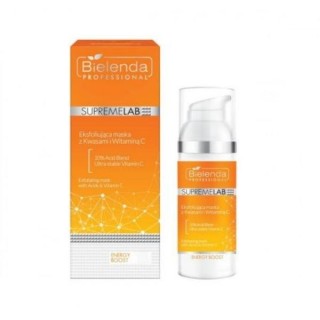 Masque visage Energy Bielenda Professional SUPREMELAB aux acides et à la vitamine C