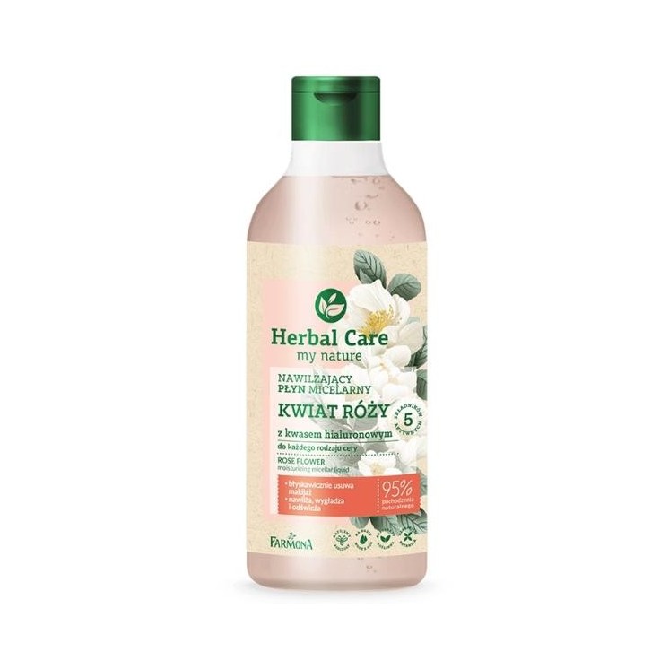 Зволожуючий міцелярний флюїд Rose Flower Farmona Herbal Care з гіалуроновою кислотою
