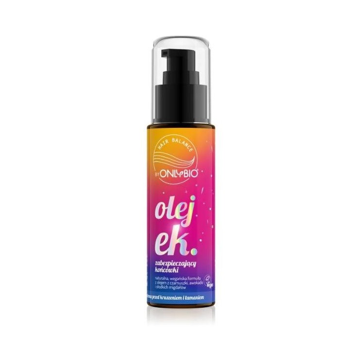 ONLYBIO Hair in Balance Oil protecting the ends of the hair