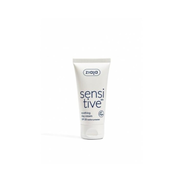 Денний заспокійливий крем для обличчя Ziaja Sensitive SPF20 50 мл