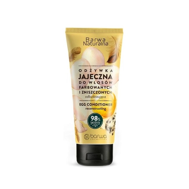Barwa Naturalna rebuilding egg hair conditioner in a 200 ml tube