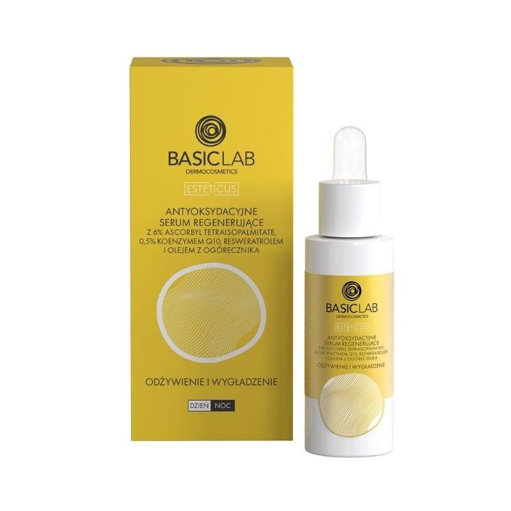 Sérum antioxydant BasicLab Esteticus régénérant, nourrissant et lissant 30 ml