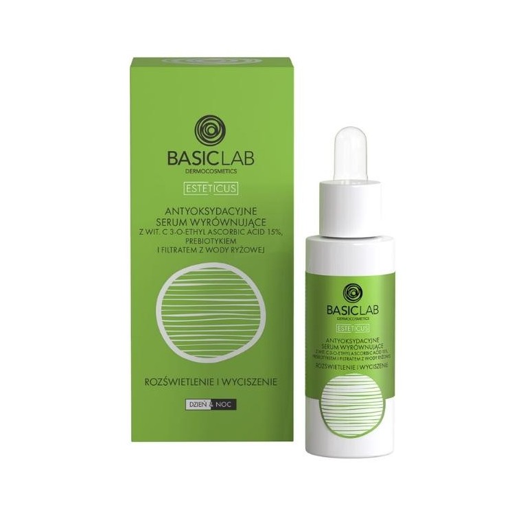 Антиоксидантна балансуюча Serum BasicLab Esteticus з віт. C освітлює і заспокоює 30 мл