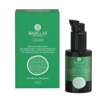 Peeling acide BasicLab Acidumis pour réduire et affiner les imperfections 30 ml