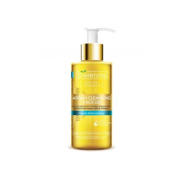 Bielenda Argan Cleaning refined Argan oil for cleansing and washing the face with hyaluronic acid 140 ml