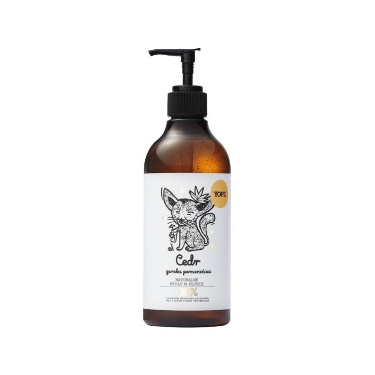 YOPE natural liquid hand soap Cedar and Bitter Orange