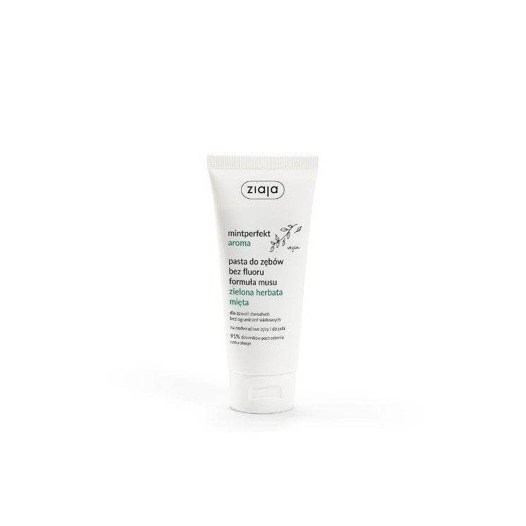 Зубна паста Ziaja Mintperfekt Aroma без фтору Зелений чай і м'ята
