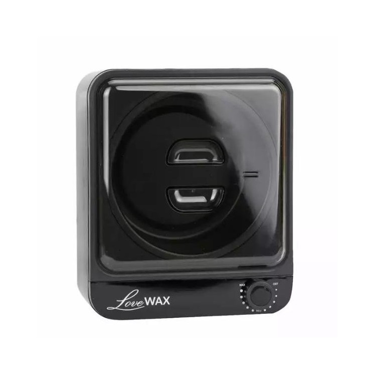 LoveWax Waxverwarmer voor een blikje met een Teflon inzetstuk Zwart