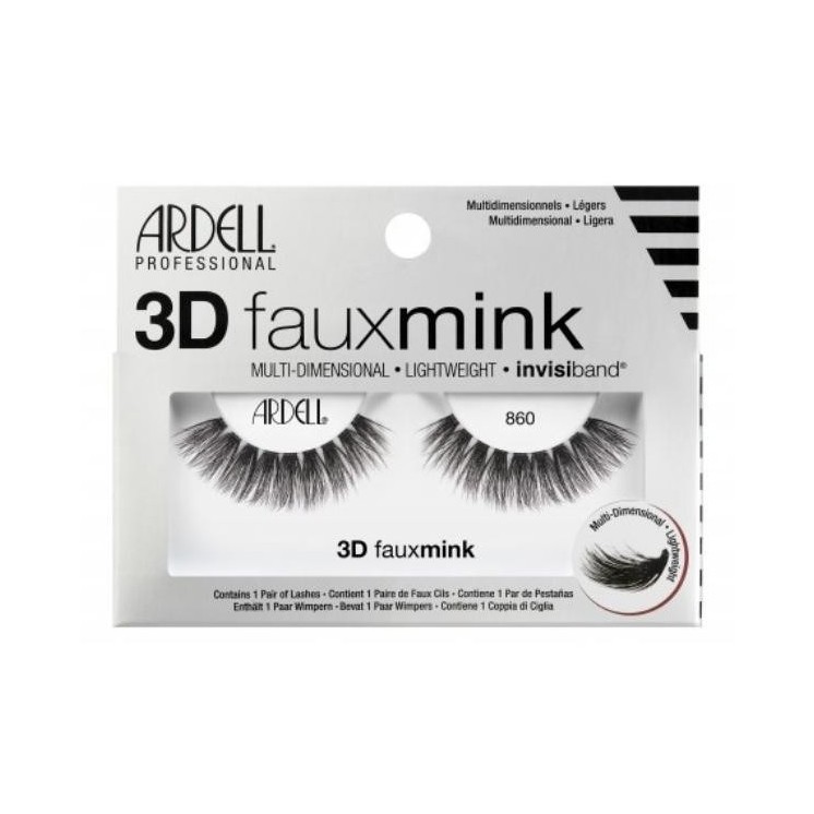 Ardell Faux Mink 3D Strip Lashes /860/ Black 1 paar