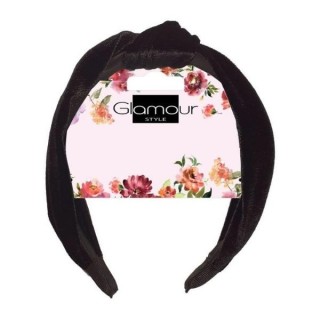 Гумка для волосся Glamour з вузлом, чорна, 1 шт