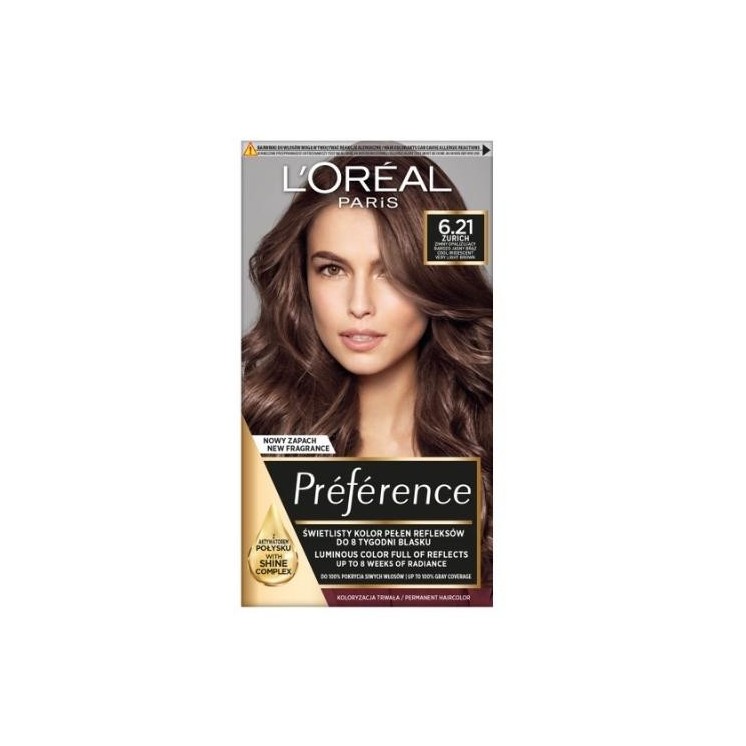 L'oreal Preference Haarverf /6.21/ Cold Iridescent Very Light Brown