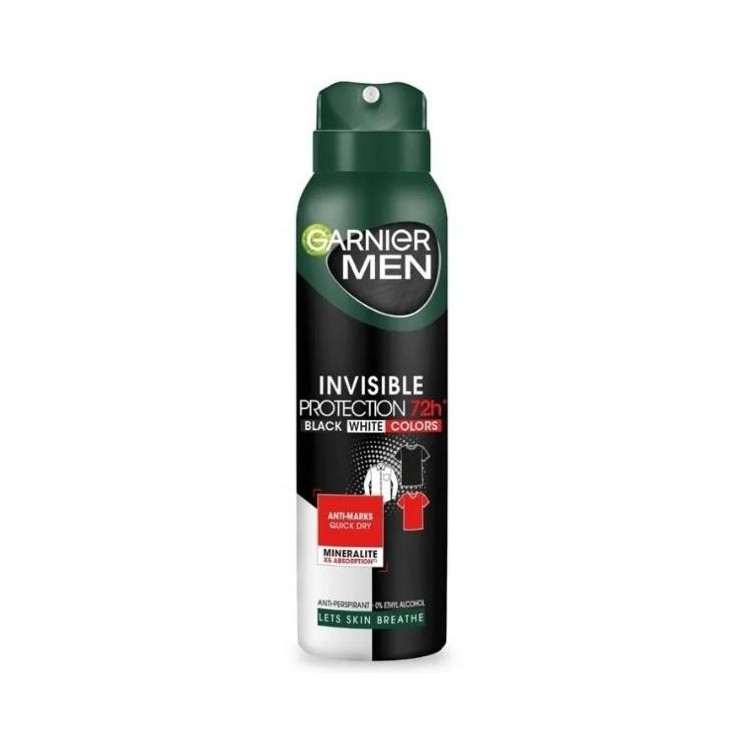 Garnier Men Spray Deodorant Invisible Protection 72h 150 ml