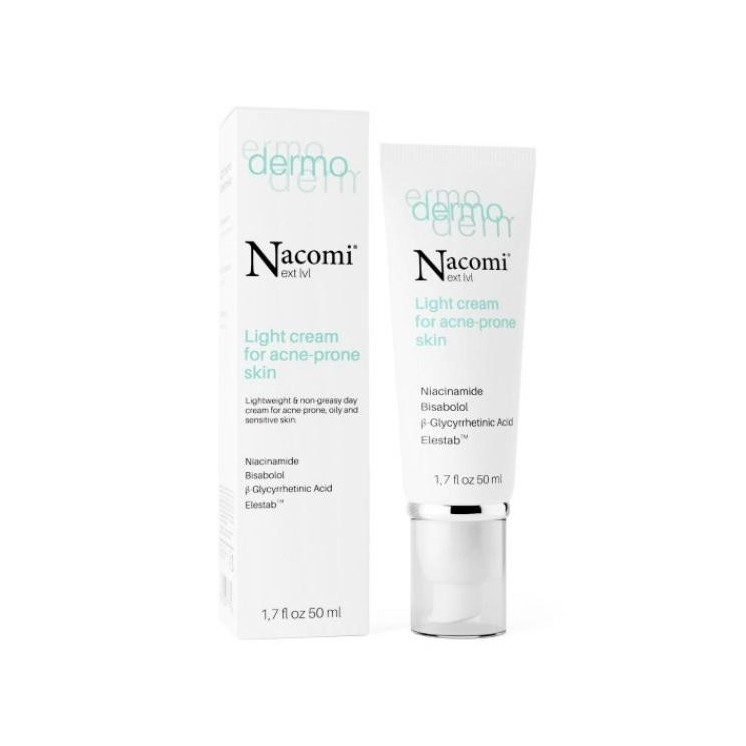 Nacomi Next Level Dermo легкий крем для вугрової шкіри 50 мл