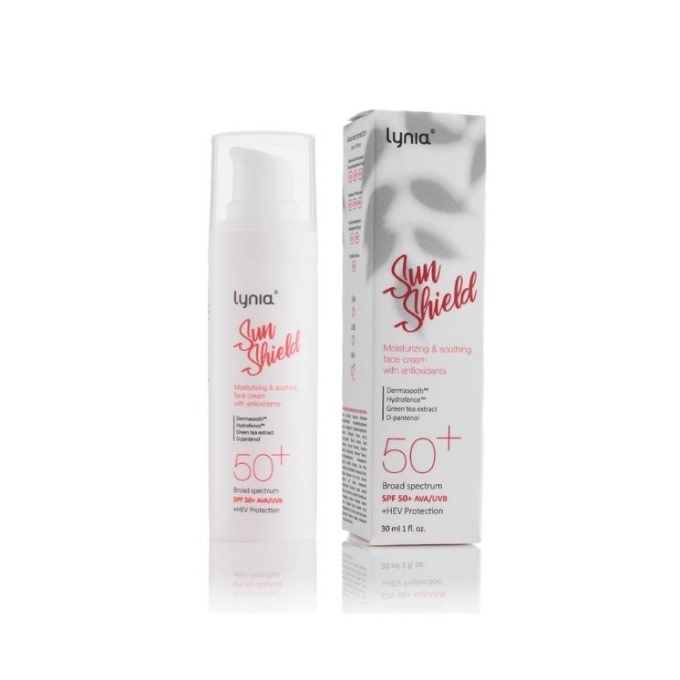 Lynia Sunshield SPF50 + зволожуючий і заспокійливий захисний крем з антиоксидантами 30 мл