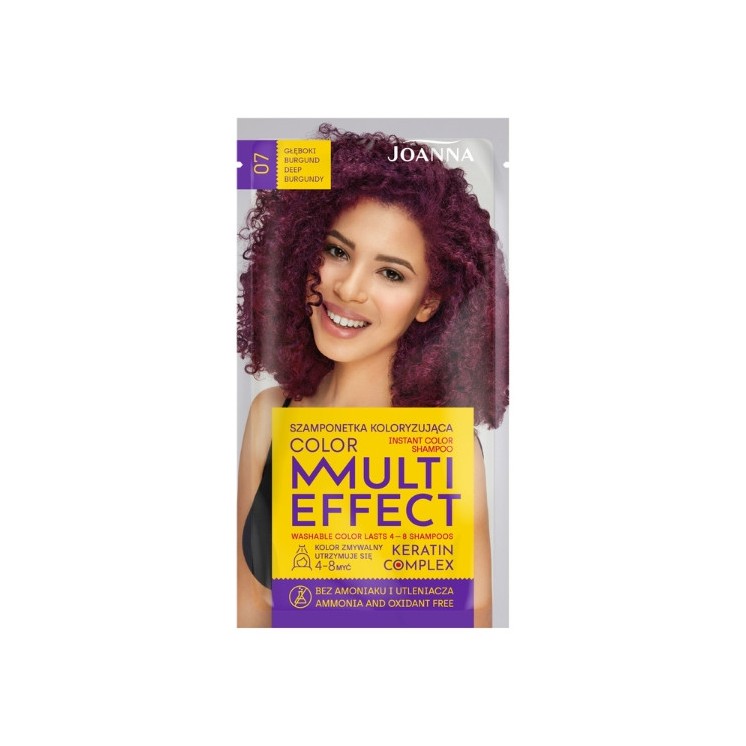 Joanna Multi Effect Color Coloring haarshampoo /07/ Diep bordeauxrood