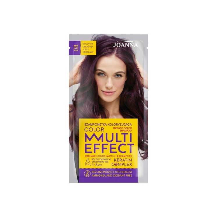 Joanna Multi Effect Color Coloring hair shampoo /08/ Juicy eggplant
