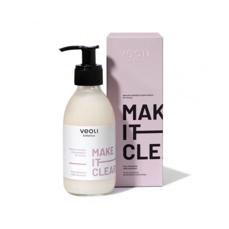 Молочна очищаюча емульсія для обличчя Veoli Botanica Make It Clear 200 мл