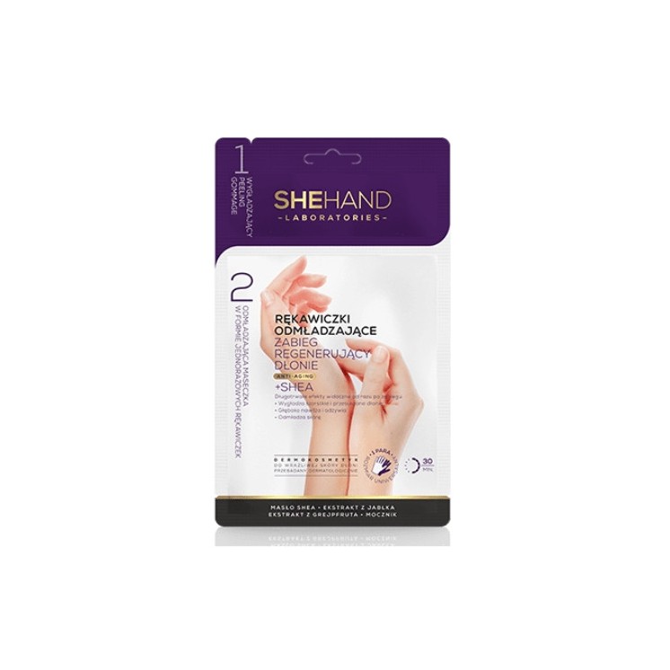 SheHand Handmasker in de vorm van handschoenen met peeling Gommage 1 paar