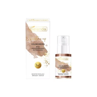 Bielenda Boost Me Up Color Drops Darkening база для тонального крему 3in1 Foundation booster, Bronzer, Contour 15 ml