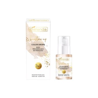 Bielenda Boost Me Up Color Drops Освітлююча основа для тонального крему 3в1 Тональний бустер, BB крем, Консилер 15 мл
