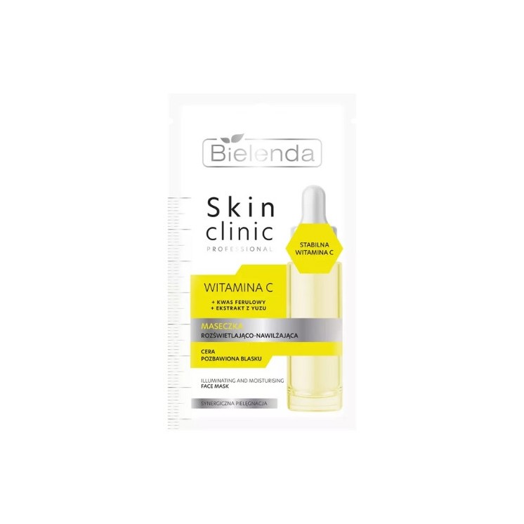 Bielenda Skin Clinic Professional Освітлююча та зволожуюча маска з вітаміном С 8 г
