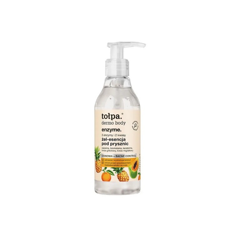 Tołpa Dermo Body Enzyme. Гель-есенція для душу 3 ензими і 2 кислоти 195 мл