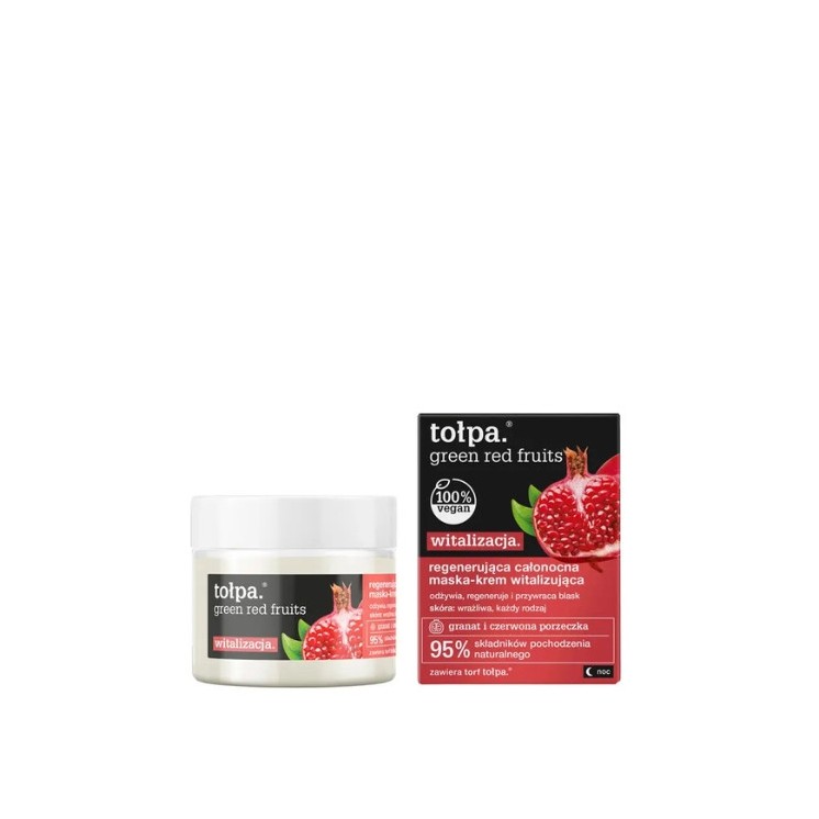 Tołpa Green Red Fruits vitalisering. regenererende nacht Vitaliserende masker-crème 50 ml