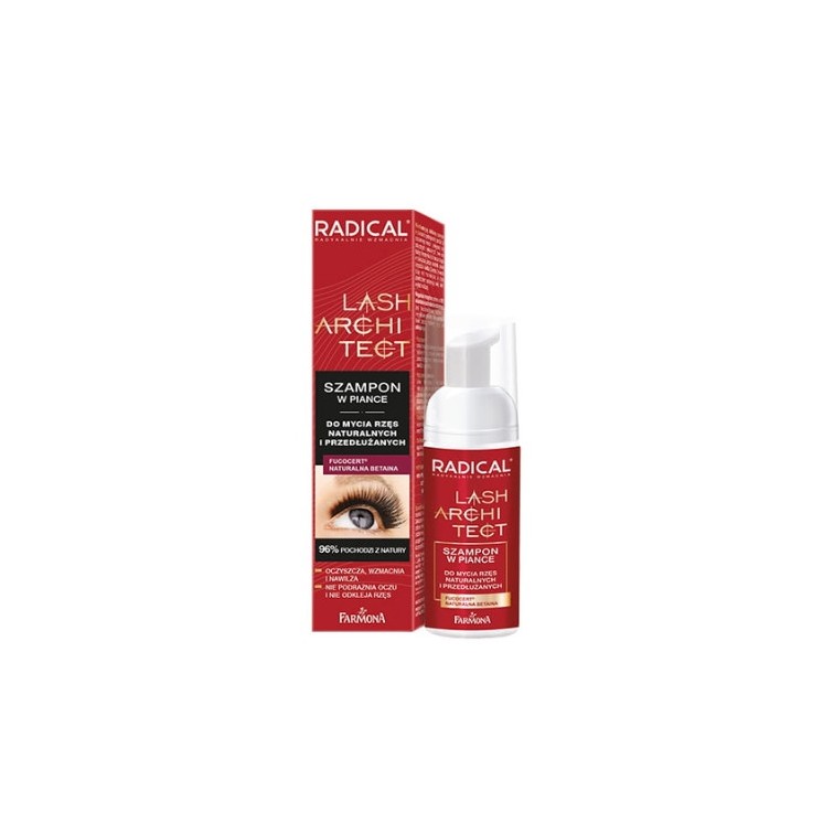 Farmona Radical Lash Architect Foam shampoo for washing natural and extended eyelashes 50 ml