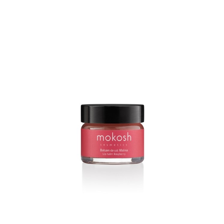 Mokosh Raspberry Lip Balm moisturizes and nourishes the dry skin of the lips