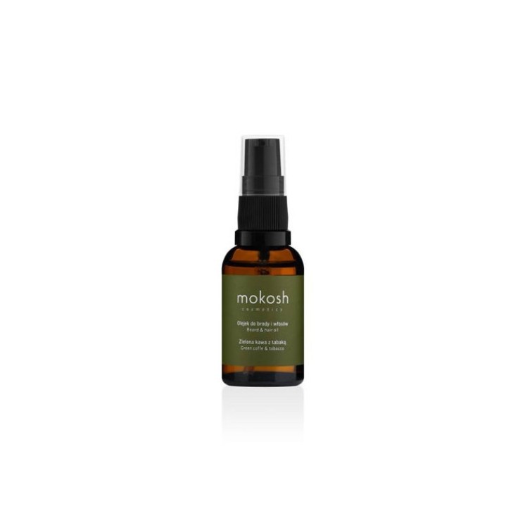 Mokosh Baard- en haarolie Groene koffie met tabak 30 ml