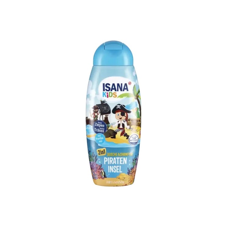 Isana Kids 2in1 Gel, Shampoo for children's hair Pirate Island 300 ml