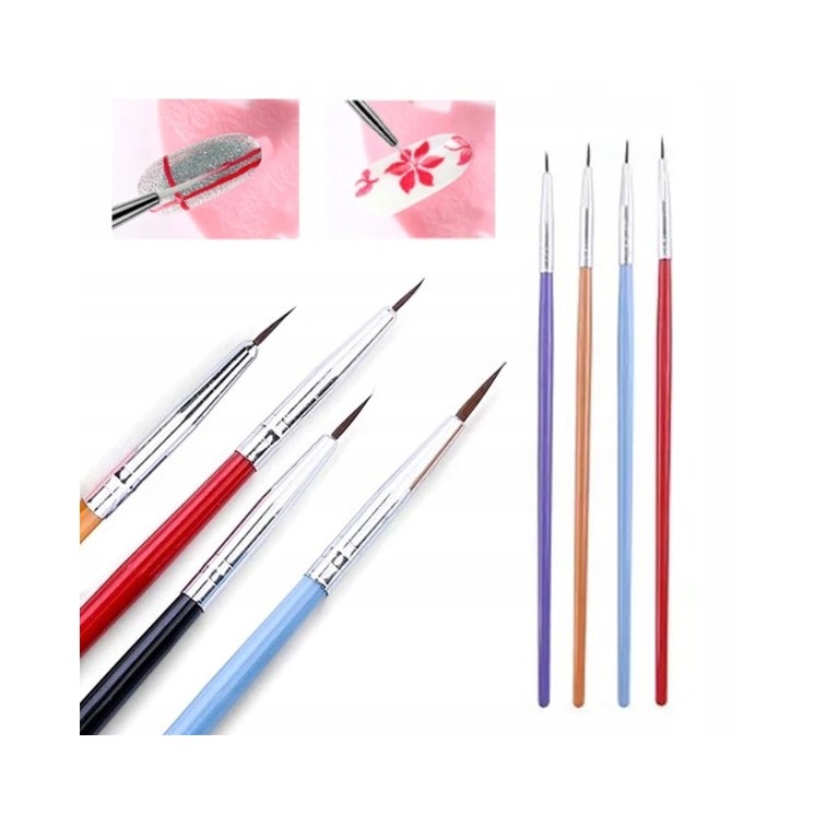 A set of nail art brushes 4 pieces