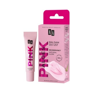 AA Aloes Pink відновлюючий бальзам для губ Natural Glow 10 г