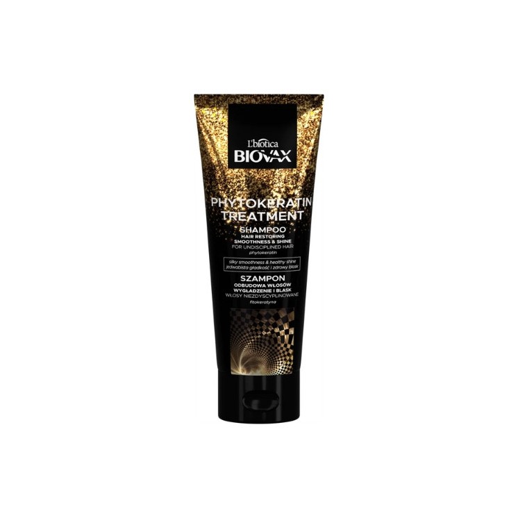 Biovax Phyto Keratin інтенсивно відновлюючий шампунь для волосся після кератинового випрямлення 200 мл