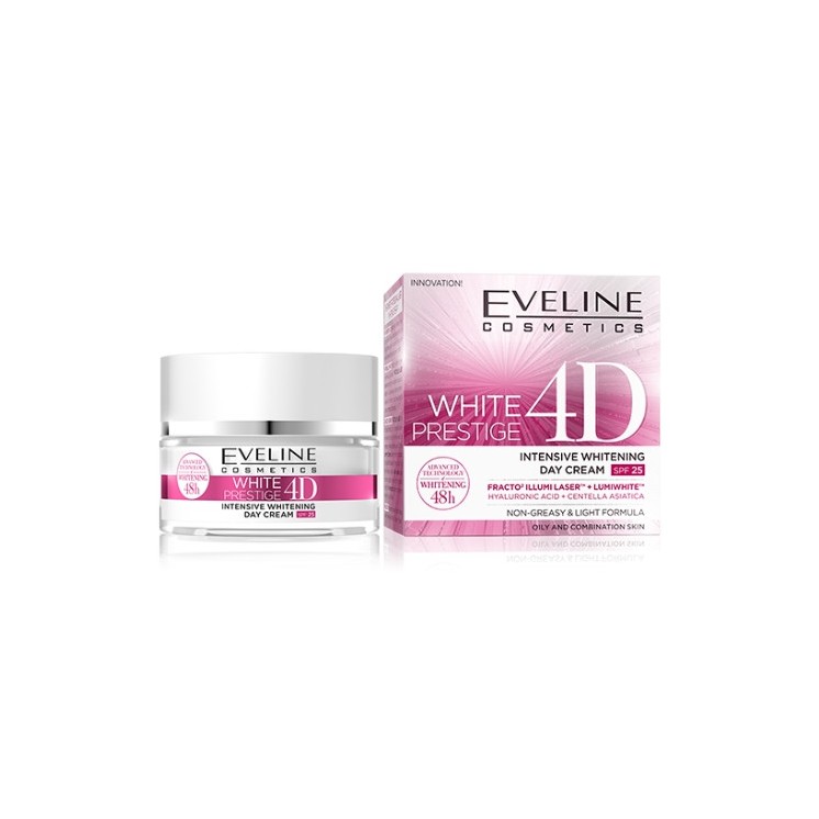 Eveline White Prestige 4D intensywnie wybielający Krem do twarzy na dzień 50 ml