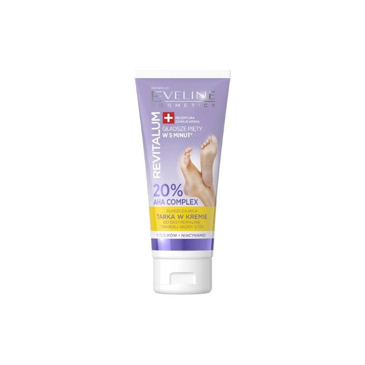 Eveline Revitalum 20% exfoliating grater in AHA Complex foot cream 75 ml