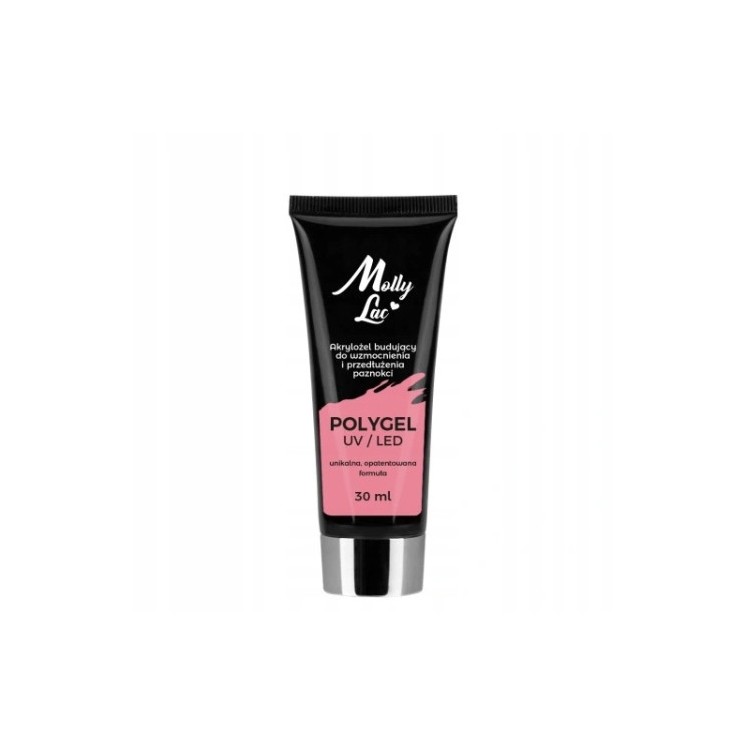 MollyLac PolyGel Builder acrylgel voor het verstevigen en verlengen van Peony nagels 30 ml