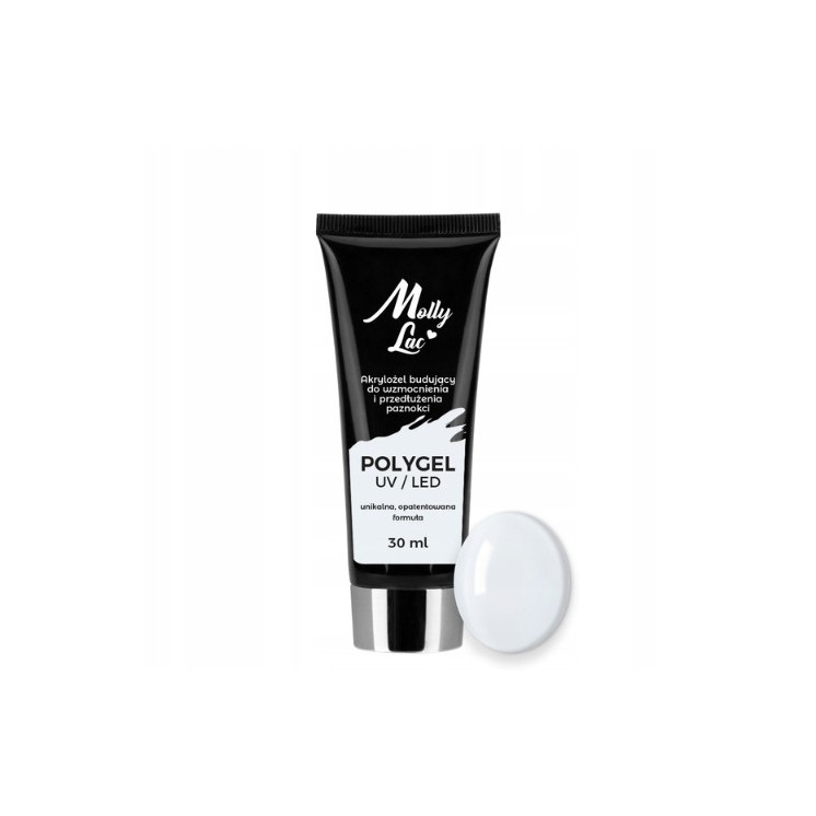 MollyLac PolyGel Builder acrylgel voor het versterken en verlengen van nagels Natural 30 ml