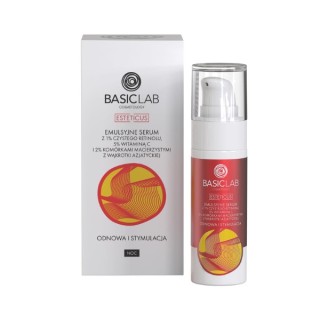 BasicLab Esteticus emulsion face Serum with 1% pure Retinol, 5 % Vitamin C 30 ml