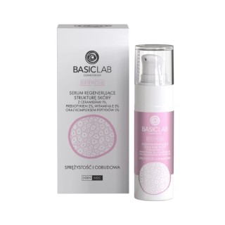 BasicLab Esteticus Serum для обличчя, що відновлює структуру шкіри з керамідами 1% і пептидним комплексом 5 % 30 мл