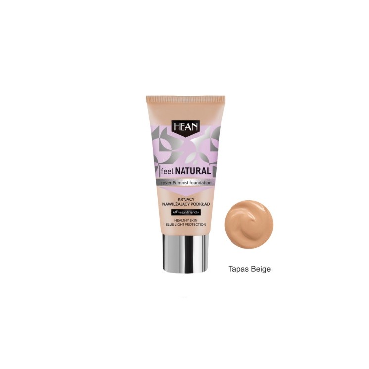 Hean Feel Natural Dekkende en hydraterende foundation /04/ Tapas Beige 30 ml