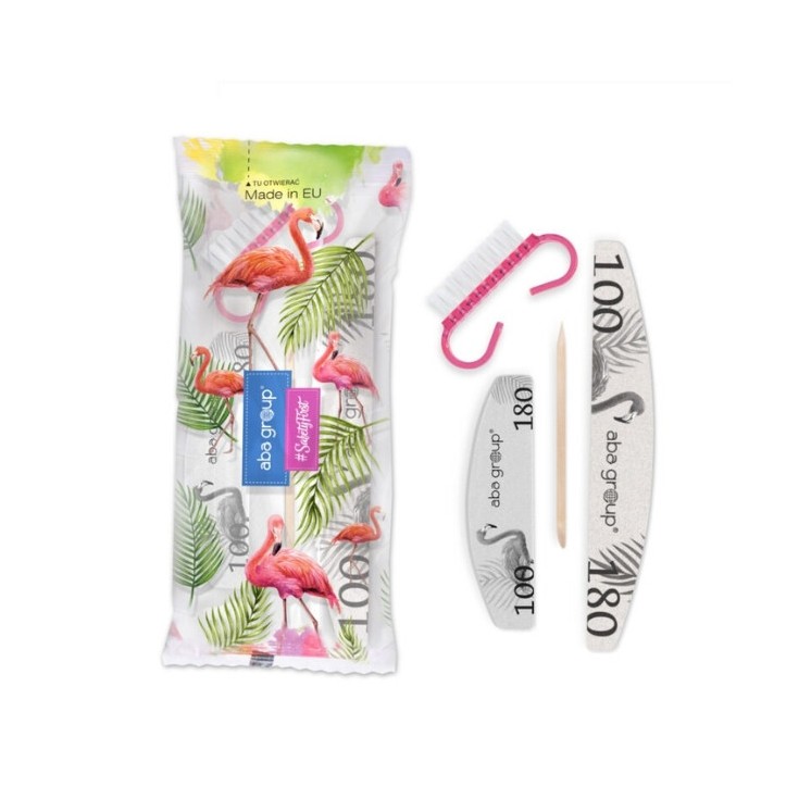 Aba Group Set 100/180: Standard File + Mini Polisher + Wooden Stick + Brush