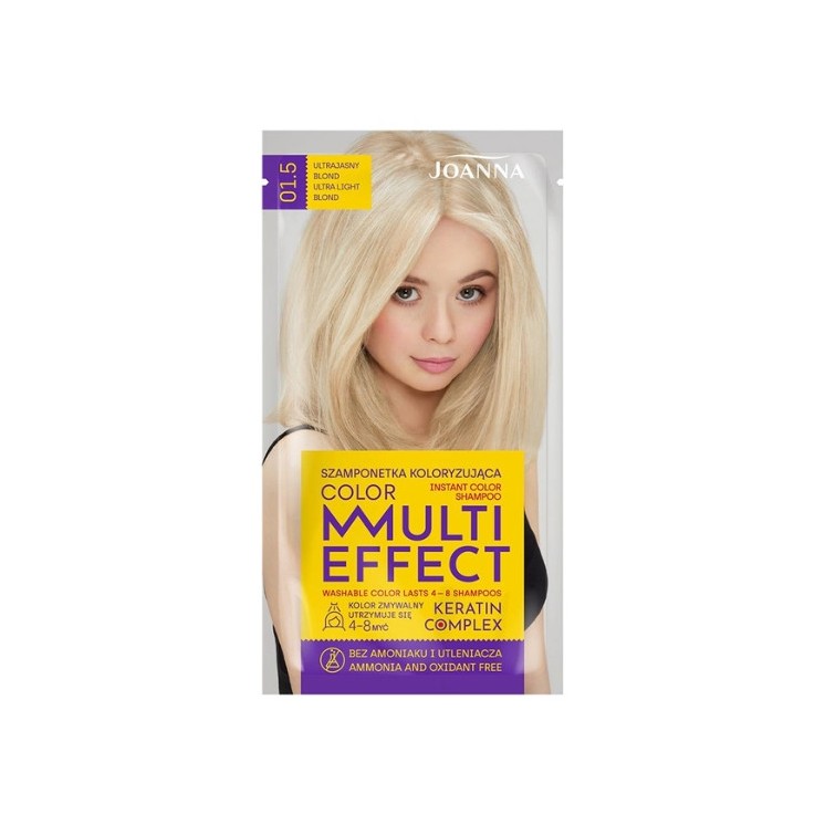 Joanna Multi Effect Color Coloring shampoo /01, 5 / Ультрасвітлий Blond