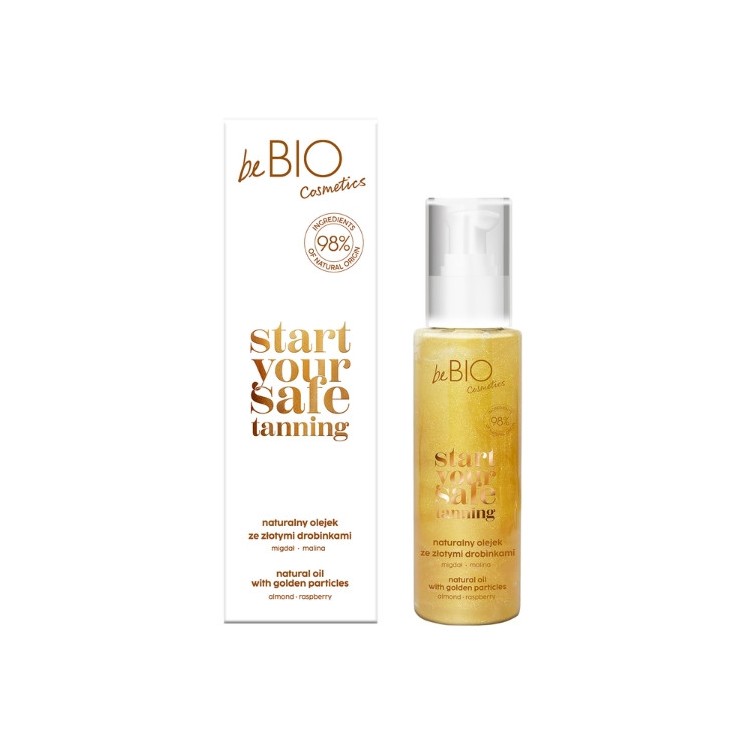 beBio Ewa Chodakowska Start Your Safe Tanning Huile corporelle naturelle aux particules d'or 100 ml