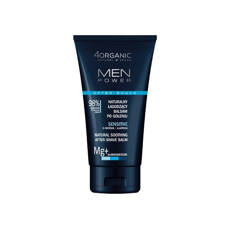 4Organic Men Power natuurlijke aftershavebalsem voor mannen Sensitive 150 ml