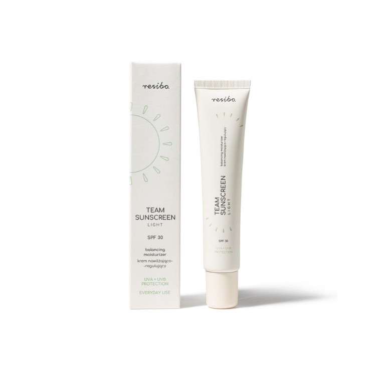 Resibo Team Sunscreen Light зволожуючий і регулюючий крем для обличчя SPF30 40 мл