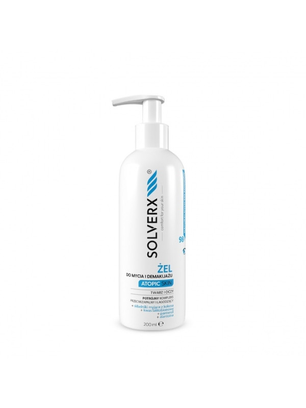 Solverx Atopic Skin Żel do mycia i demakijażu dla skóry atopowej 200 ml