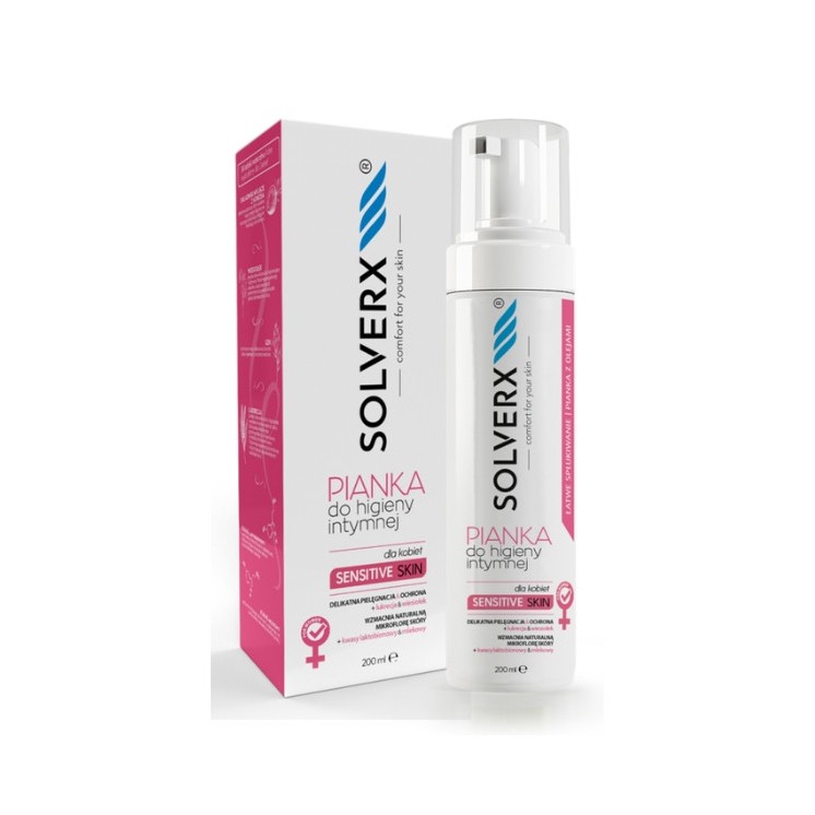 Solverx Sensitive Skin Foam voor intieme hygiëne 200 ml