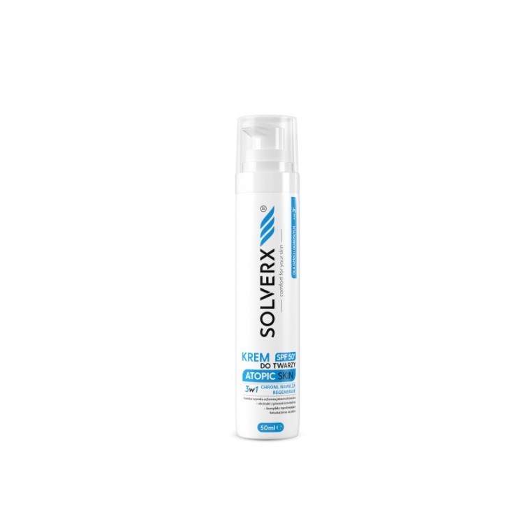 Solverx Atopic Skin Крем для обличчя з SPF50 + для атопічної шкіри 50 мл